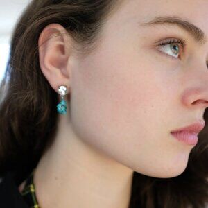 Rachel Comey Crystal/Turquoise Earrings